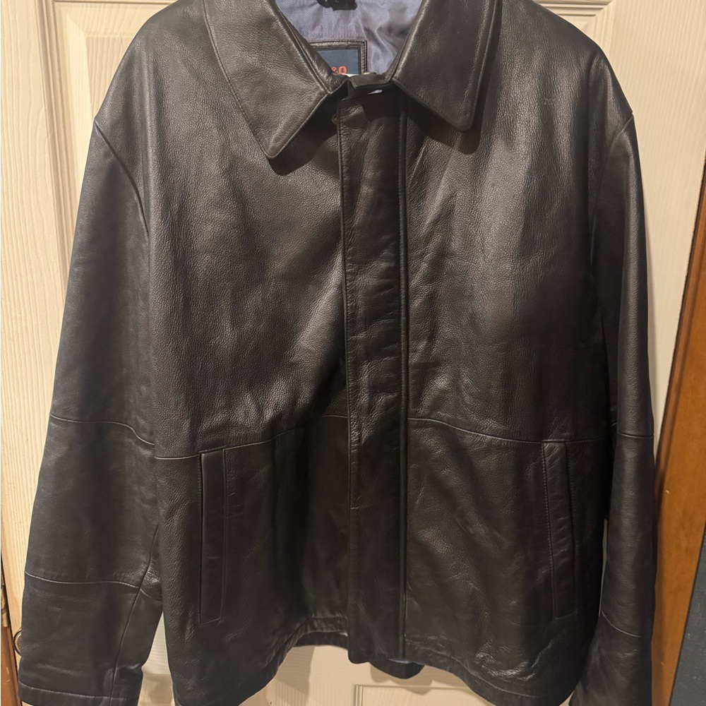 Vintage R&O Brand Men's Black Leather Jacket